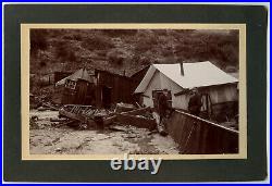 C. 1890 Cabinet Card TWO WELL-DRESSED BLACK BOYS & FRIEND After Johnstown Flood