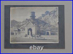 C. 1890's Rare Cabinet Photo. Wagon By Royal Gorge Hot Springs Hotel In Colorado