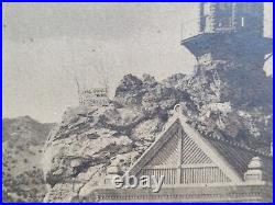 C. 1890's Rare Cabinet Photo. Wagon By Royal Gorge Hot Springs Hotel In Colorado