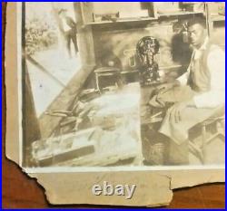 C. 1900 Sepia Photo Identified African American Shoemaker/ Cobbler Macon GA