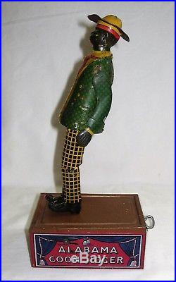 C. 1910's Ferdinand Strauss Tombo The Alabama Coon Jigger Litho Tin Windup Toy