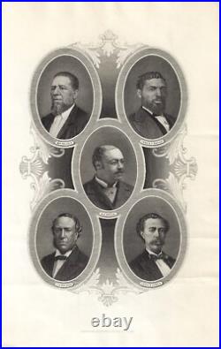 C1880 Southern African American LegislatorsAntique EngravingReconstruction Era