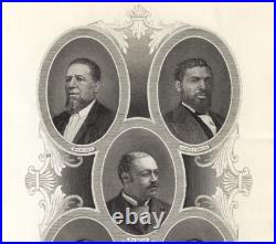C1880 Southern African American LegislatorsAntique EngravingReconstruction Era C1880 Southern African American LegislatorsAntique EngravingReconstruction Era