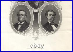 C1880 Southern African American LegislatorsAntique EngravingReconstruction Era