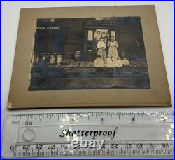 C1900 SIOUX CENTER Railroad Depot Station Antique Vintage Photo Train Dog IOWA