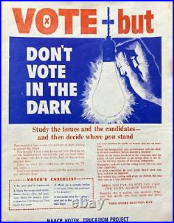 C1963 African American Voting PosterNAACP Voter Education ProjectCivil Rights