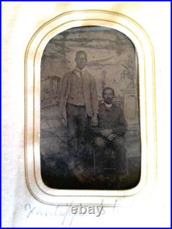 CIVIL WAR ERA 1860's TIN TYPES FREED SLAVES BLACK AMERICANA STUTSMAN