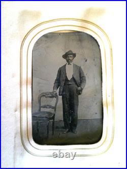 CIVIL WAR ERA 1860's TIN TYPES FREED SLAVES BLACK AMERICANA STUTSMAN