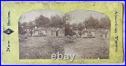 CIVIL War African Americans Labor In New York City Central Park Stereoview Photo