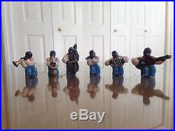 Complete Antique Cast Iron Black Americana Hubley Swing Band Miniature Figures