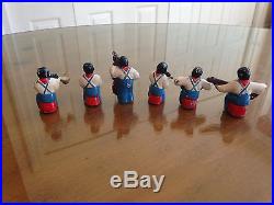 Complete Antique Cast Iron Black Americana Hubley Swing Band Miniature Figures