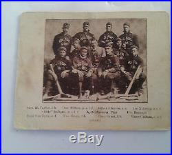 Ca 1910 African American Baseball Team Photo Advertising card witheach player name