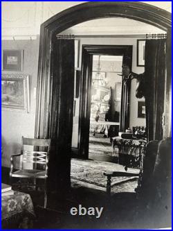 Cabinet Card Photo Victorian Home Living Room Interior Paintings Chandelier Art Cabinet Card Photo Victorian Home Living Room Interior Paintings Chandelier Art