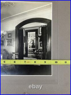 Cabinet Card Photo Victorian Home Living Room Interior Paintings Chandelier Art