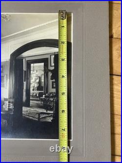 Cabinet Card Photo Victorian Home Living Room Interior Paintings Chandelier Art