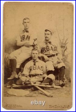 Cabinet Card of Red Bank, New Jersey baseball players, A. H. White, photographer