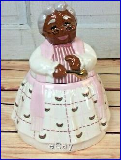 Carol Gifford mammy cookie jar Black Americana Lovely! Pretty in Pink