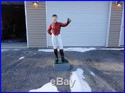 Cast iron cavalier lawn jockey