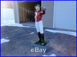 Cast iron cavalier lawn jockey