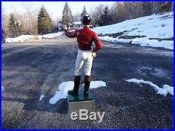 Cast iron cavalier lawn jockey