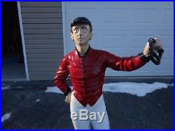 Cast iron cavalier lawn jockey