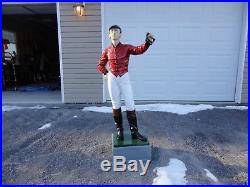 Cast iron cavalier lawn jockey