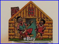 Chein LOG CABIN litho tin bank RARE Black Americana toy from 1930s