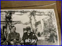 Churchill, Roosevelt, Giraud, & De-Gaulle In Casablanca 1943 12 X 17 AP Wirephoto