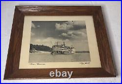 Circa 1920 Paul Briol Signed Photograph River Romance Coney Island Queen Boat NY