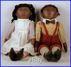 Cloth Dolls by Pris Arkoian Handpainted Black AA African American 15