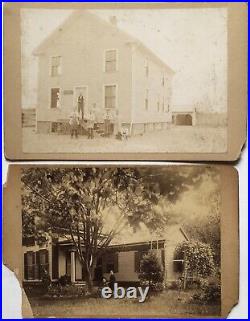 Collection 12 Antique Howes Brothers Cabinet Card Photos Victorian Houses Homes