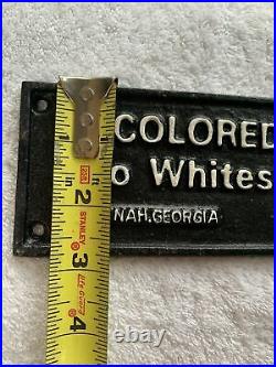 Colored Only No Whites Rare Vintage Segregation Sign Georgia March 1930
