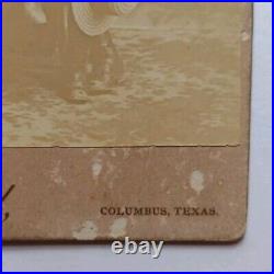 Columbus, Tx. Victorian Siblings Antique Photograph Cabinet Card, 1880's