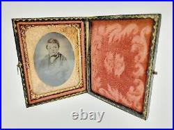 Confident Little Boy In Sophisticated Suit Daguerreotype 1/9 Plate