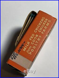 Coon Chicken Inn Cigarettes With Attached 7up Matches & 2nd Matchbook. Full