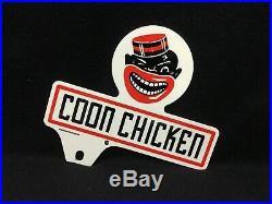 Coon Chicken Inn Restaurant Black Americana History License Plate Topper