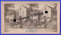Country Carts Black Americana Ox Stores WT ROBERTSON ASHEVILLE NC Stereoview