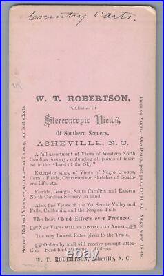 Country Carts Black Americana Ox Stores WT ROBERTSON ASHEVILLE NC Stereoview