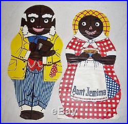 DC Vintage Aunt Jemima Oil Cloth Dolls-Uncle Moses, Wade, Diana+ Advertisements