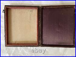 Daguerreotype Charming Clutching Children, Wary Toddler, Tinted, Lyre Case BIN