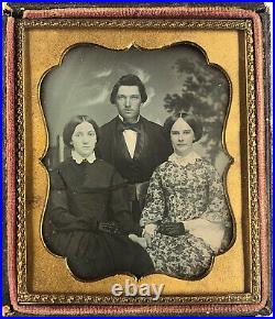 Daguerreotype rare mourning portrait, exceptional quality 1840s