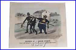 Darktown Comics Currier Ives Copped At Cock Fight Thomas Worth African Americana