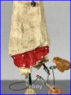 Debbee Thibault Pail Face Bucket Head Halloween Folk Art #73/500 Signed 2000