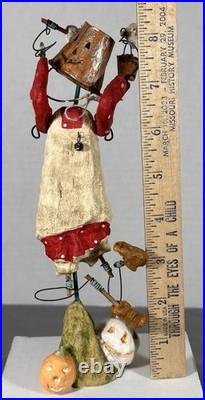 Debbee Thibault Pail Face Bucket Head Halloween Folk Art #73/500 Signed 2000
