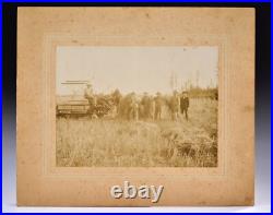 Deering Tractor Photo c1900 Grain Reaper Farmer 11.75x 10 Cabinet Card
