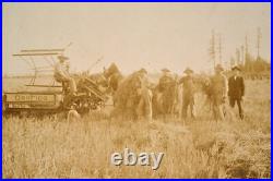 Deering Tractor Photo c1900 Grain Reaper Farmer 11.75x 10 Cabinet Card
