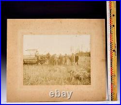 Deering Tractor Photo c1900 Grain Reaper Farmer 11.75x 10 Cabinet Card