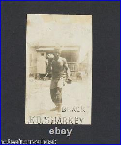 EARLY 1900's BOXER K. O. SHARKEY AFRICAN AMERICAN ORIGINAL PHOTO KNOCKOUT BOXING