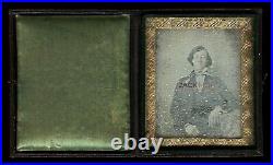 Early 1840s Daguerreotype Young Man Long Hair Robert Cornelius Case RARE! Sealed