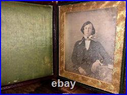 Early 1840s Daguerreotype Young Man Long Hair Robert Cornelius Case RARE! Sealed